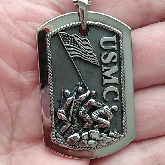 Semper Fi USMC Marines Chain and Dog Tag Unisex - Picture 11 of 16